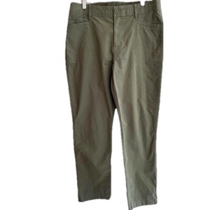 EDDIE BAUER Olive Green Pants Zip Fly Side Zip Pocket Outdoors Gorpcore Hiking